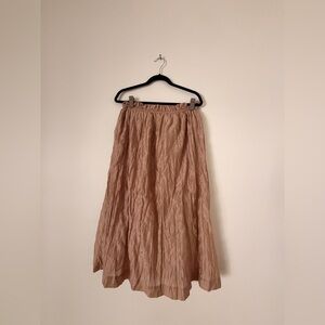 J Crew crinkled gathered waist skirt size M